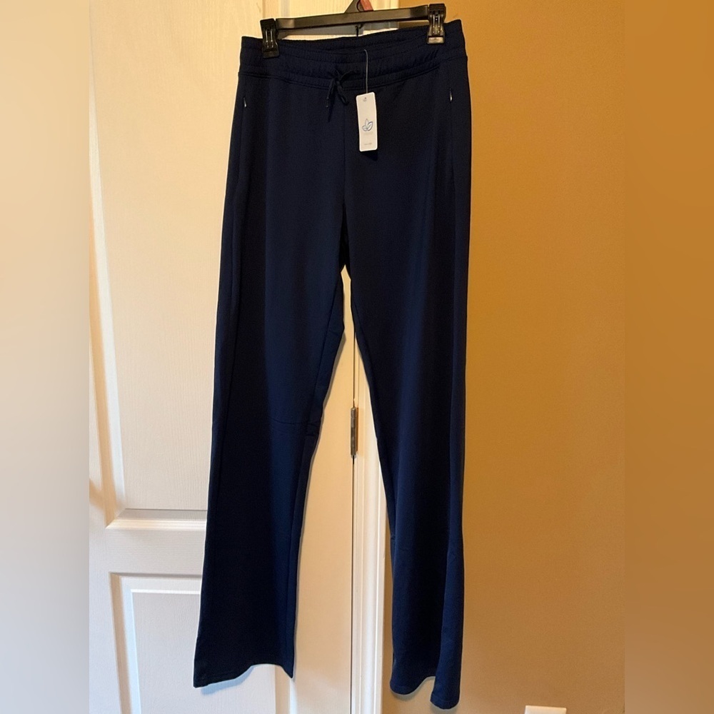 YOGiPACE Fleece Lined Navy Blue Women's Pants Straight Leg Pants Zip Pockets SzM - Picture 5 of 8